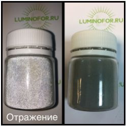 Светоотражающая мелкодисперсная пудра ЛЮМИНОФОР СМП-70АЛ для красок и вертикальных поверхностей с алюминиевым отражателем повышенной яркости, цвет: серый, 100 г - вид 1 миниатюра