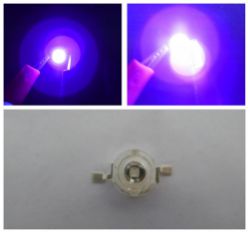 Ультрафиолетовый сверх-яркий светодиод,395-400 нм, 700 мА, 3В - вид 1 миниатюра
