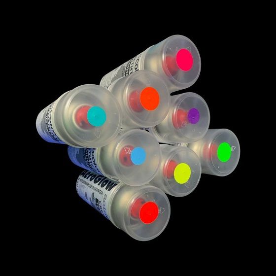 Краска аэрозольная AcidColors Glow люминесцентная цветная (светится в .