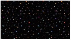 Рулонное цельное флуоресцентное полиэстровое полотно-обои "Чёрное звёздное небо", ширина 1,35 м (150 dpi), длина в рулоне от 10м - вид 1 миниатюра