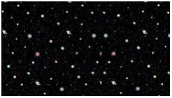 Рулонное цельное флуоресцентное полиэстровое полотно-обои "Звёздное небо", ширина 1,35 м (150 dpi), длина в рулоне от 10м - вид 1 миниатюра