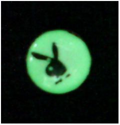 Светонакопительные сережки-гвоздики(люмин-ые) play boy , 10мм, цвет:зелено-желтый (1 шт) - вид 1 миниатюра