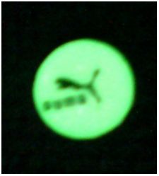 Светонакопительные сережки-гвоздики(люмин-ые) Puma , 10мм, цвет:зелено-желтый (1 шт) - вид 1 миниатюра