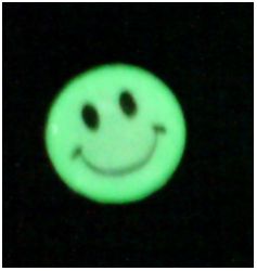 Светонакопительные сережки-гвоздики(люмин-ые) Smail , 10мм, цвет:зелено-желтый (1 шт) - вид 1 миниатюра