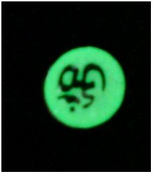 Светонакопительные сережки-гвоздики(люмин-ые) Паутина , 10мм, цвет:зелено-желтый (1 шт) - вид 1 миниатюра