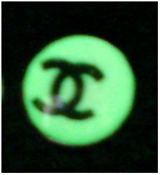 Светонакопительные сережки-гвоздики(люмин-ые)Знак 1 , 10мм, цвет:зелено-желтый (1 шт) - вид 1 миниатюра