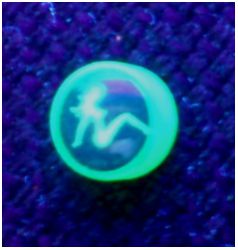 Флуоресцентные, светящиеся в ультрафиолете, сережки-гвоздики, Девушка , цвет: зеленый, 10 мм(1 шт.) - вид 1 миниатюра