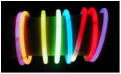 Набор одноразовых светящихся палочек-браслетов GLOW STICK, 5х200 мм, 5 цветов в ассортименте, 100 шт - вид 1 миниатюра