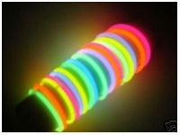 Набор одноразовых светящихся палочек-браслетов GLOW STICK, 5х200 мм, 5 цветов в ассортименте, 100 шт - вид 2 миниатюра