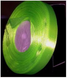 Лента атласная флуоресцентная МН 32,9 м /13 мм, ярко-зеленая. - вид 1 миниатюра