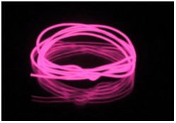 Световой провод повышенной яркости III-поколения, диаметр 3.2мм,цвет: розовый, м.п. - вид 1 миниатюра