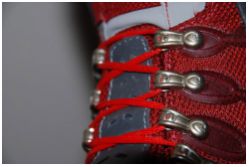 Шнурки ФЛУОРЕСЦЕНТНЫЕ ярко-красные плоские, L=100 см, 2 шт - вид 1 миниатюра