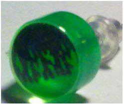 Флуоресцентные, светящиеся в ультрафиолете, сережки-гвоздики, Огонь , цвет: зеленый, 10 мм(1 шт) - вид 1 миниатюра