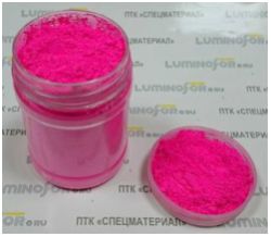 Флуоресцентный пигмент - яркий неоновый цвет днем и при UV-лучах, цвет: РОЗОВЫЙ, размер частиц:3-5 мкр., 100 грамм - вид 1 миниатюра
