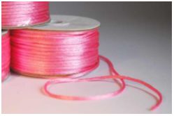 Шнур капроновый флуоресцентный BOBBY TINY CORD, диаметр 2-3 мм, катушка 50 м, цвет: яркий розовый - вид 2 миниатюра
