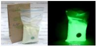 Люминофор "LUM-SU" (+65) повышенной яркости Green крупность частиц до 65 мкн, время видимого свечения 9-11 часов, цвет свечения: зеленый, вес: 100г. - вид 1 миниатюра