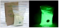 Люминофор "LUM-SU" (+75) повышенной яркости Green S+ крупность частиц до 75 мкн, время видимого свечения 12-14 часов, цвет свечения: зеленый, вес: 100г. - вид 1 миниатюра