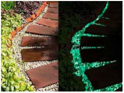Мраморная крошка цветная, светящаяся в темноте (люминесцентная) размер в пределах 1-2 см, вес: 0.5 кг, цвет: зеленый, свечение: зеленое - вид 1 миниатюра