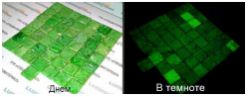 Мозаичная плитка светящаяся в темноте "под камень" (люминесцентная) 2х2 см для напольно-стеновых покрытий, 2х2 см, комплект 50 шт, цвет: малахит зеленый - вид 1 миниатюра