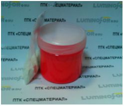 Комплект люминесцентный AcidColors "GLASS" Color Red: 100г. красной морозо- и водо- стойкой основы для окрашивания стекла с люминофором, желто-оранжевое послесвечение - вид 1 миниатюра