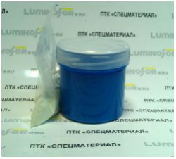 Комплект люминесцентный AcidColors "GLASS" Color Light Blue: 100г. голубой морозо- и водо- стойкой основы для окрашивания стекла с люминофором, голубое послесвечение - вид 1 миниатюра