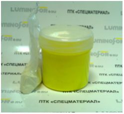 Комплект люминесцентный AcidColors "GLASS" Color Yellow: 100г. жёлтой морозо- и водо- стойкой основы для окрашивания стекла с люминофором, желто-зеленое послесвечение - вид 1 миниатюра