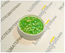 Ирис-глиттер для декоративно-художественных работ и ногтевого дизайна, цвет: флуоресцентный зеленый, пр-во Германия, 30 грамм - вид 1 миниатюра