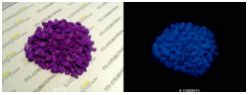 Мраморная крошка цветная, светящаяся в темноте (люминесцентная) размер в пределах 1-2 см, вес: 0.5 кг, цвет: фиолетовый, свечение: сине-зеленое - вид 1 миниатюра