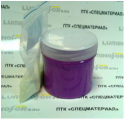 Комплект люминесцентный AcidColors "GLASS" Color PURPLE: 100г. фиолетовый морозо- и водо- стойкой основы для окрашивания стекла с люминофором, бирюзово-фиолетовое послесвечение - вид 1 миниатюра