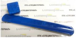 Браслет светоотражающий самозакрепляющийся "мягкий пластик" (PVC), всепогодный многоцелевой, цвет: синий , 3х20 см - вид 1 миниатюра