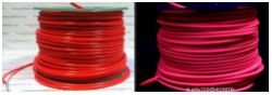 Трос флуоресцентный металлополимерный, цвет: красный 1м.п. - вид 1 миниатюра