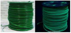 Трос флуоресцентный металлополимерный, цвет: зеленый 1м.п. - вид 1 миниатюра
