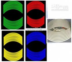 Светящиеся световозвращающие наклейки на обод колеса/диска, цвет: синий (7мм) - вид 1 миниатюра