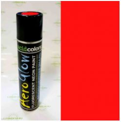 АЭРОЗОЛЬНАЯ ФЛУОРЕСЦЕНТНАЯ КРАСКА AcidColors AEROGLOW Fluorescent Spray, 520 мл (311 г) с эффектом прямого светоотражения, цвет: красный - вид 1 миниатюра