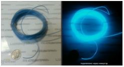 Световой провод повышенной яркости III-поколения, диаметр 1.4 мм, цвет: СИНИЙ, метр - вид 1 миниатюра