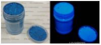 Флуоресцентный пигмент - яркий неоновый цвет днем и при UV-лучах, цвет: ГОЛУБОЙ, размер частиц:3-5 мкр., 100 грамм - вид 1 миниатюра