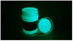 AcidColors GLow Luminescent STANDART интерьерная краска светящаяся в темноте акриловая латексная на водной основе, светится сине-зеленым (AQUA) светом, 250 г - вид 1 миниатюра