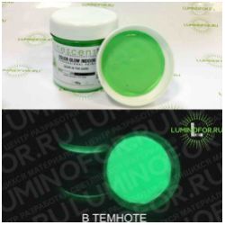 Краска AcidColors INDOOR Glow Color Green люминесцентно-флуоресцентная с эффектом свечения в темноте, акриловая латексная на водной основе, цвет: ЗЕЛЕНЫЙ, 100 г - вид 1 миниатюра