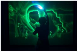 Краска AcidColors Glow SHOW светящаяся для экранов, люминесцентная с эффектом свечения в темноте, латексная на водной основе, цвет: ПОЛУПРОЗРАЧНЫЙ/ЗЕЛЕНЫЙ, 1КГ - вид 1 миниатюра