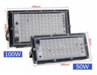 Светодиодный ультрафиолетовый светильник прожектор UV LED 220В STANDART 100Вт 395-410 нм интерьерный - вид 2 миниатюра